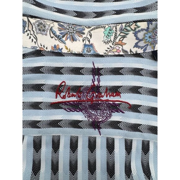 Designer Robert Graham Stunning Men’s Dress Shirt Large - Picture 15 of 15